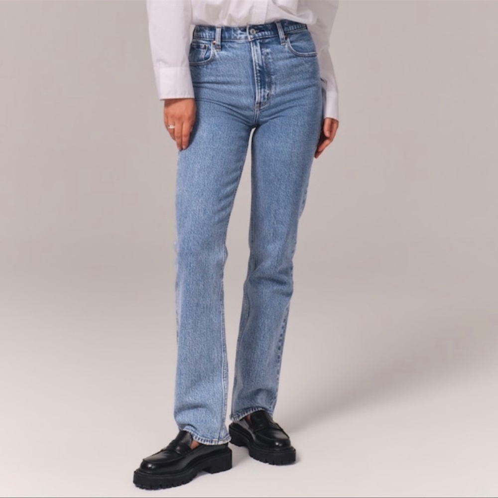 Abercrombie & Fitch Light Blue Straight Leg Jeans